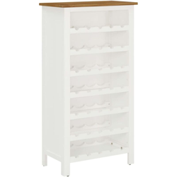 Cantinetta per Vini 56x32x110 cm Legno Massello di Rovere - Bianco - Vidaxl características