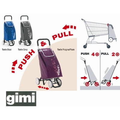 Carrello Portaspesa 4 Ruote Twin Blu