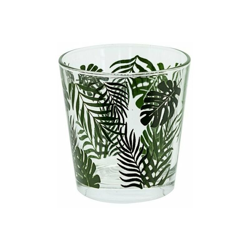 3 Bicchieri Acqua Jungle Capacita' 250 ml Vetro Verde en oferta