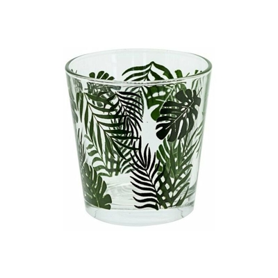 3 Bicchieri Acqua Jungle Capacita' 250 ml Vetro Verde