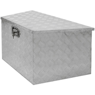 Scatola porta attrezzi valigetta cassetta custodia alluminio utensili 82x50x47cm