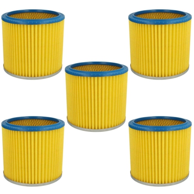 vhbw 5x filtro rotondo / filtro lamellare per aspirapolvere multiuso Aqua Vac Ineal 3100, 4100