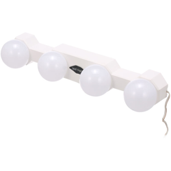 4 pezzi SF602 Lampadina per specchio per trucco USB Catena leggera infinita Sfera semitonda tonificante fredda e calda en oferta