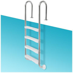 Scala Per Piscina In Acciaio Inossidabile Con 4 Gradini In Plastica Antiscivolo en oferta