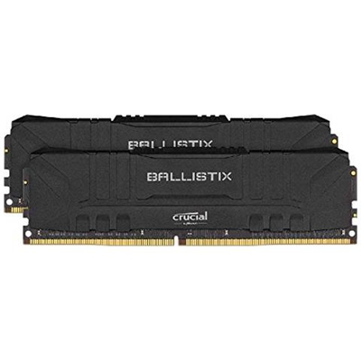 Ballistix BL2K16G32C16U4B 3200 MHz, DDR4, DRAM, Memoria Gaming Kit per Computer Fissi, 32GB (16GB x2), CL16, Nero