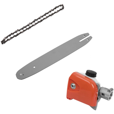 Accessori generali per tosaerba multifunzione, scatola ingranaggi per motosega a ramo alto + piastra guida + catena, scatola ingranaggi 26mm9 denti