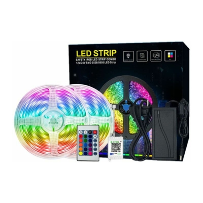 Nastro Led, Striscia Led 5050 RGB, Controllato da APP Smartphone, Sincronizza con Ritmo Musicale, Kit Nastro Led Striscia Led per DJ, Natale,