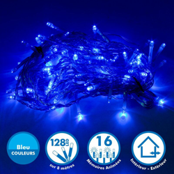 Ghirlanda luminosa a LED da 8 metri 128 - Blu esterno en oferta
