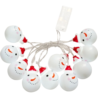 Natale pupazzo di neve LED stringa di luce, vano batteria senza batteria,5 m 10 luci - 5 m 10 luci