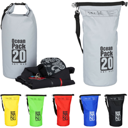 Zaino impermeabile Ocean Pack 20L borsa ultraleggera sacca dry bag da kajak rafting vela sci snowboard grigio características