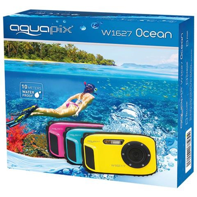 Aqua Pix Ocean Subacquea della Fotocamera Digitale con Batteria Agli Ioni di Litio, Giallo