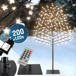 Albero di fiori a LED fiori di ciliegio con telecomando 8 modalità timer per interno ed esterno M2 180cm - 200 LEDs en oferta