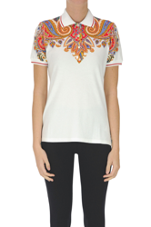 Printed cotton polo shirt precio