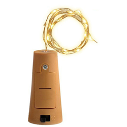 Tappo da bottiglia Mestieri stringa di luce illumina partiti di festa decorativi d'argento caldi stringhe di luce bianca 0,75 m lampada d'argento 15 en oferta