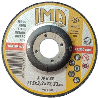 DISCO MOLA DA TAGLIO FERRO METALLO IMA 115x3,2 mm SMERIGLIATRICI ANGOLARI FLEX