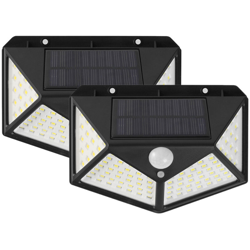 Applique solare 1LED, sensore del corpo a quattro lati, luce calda nera 1LED,2 pacchi - 2 pacchi características