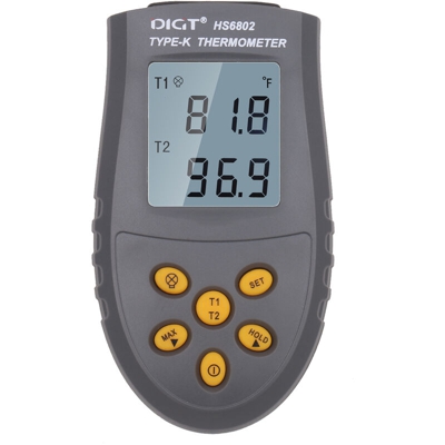 Termometro digitale ad alta precisione, termometro con display a doppia riga HS6802 fornito senza batteria