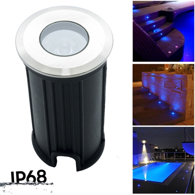 Faretto segnapassi LED COB 1W incasso luce BLU calpestabile giadino 12V 24V IP68