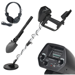 Metal detector sotterraneo KKmoon Allarme sonoro MD4030 Expedition senza batteria, con pala + auricolari en oferta