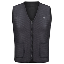 Gilet riscaldato elettrico Abbigliamento riscaldato Gilet riscaldato tramite USB 3 livelli regolabili,XL - XL precio
