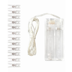 Clip per foto staccabile con stella stellata di Natale Catena leggera decorativa bianca calda,Clip da 12 pezzi + 2 metri 2 LED Alimentazione a características