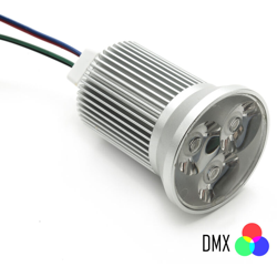 Faretto led RGB dmx 9W spot sincronizzabile 12v 50mm luce lampada cromoterapia 3x3w precio