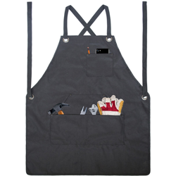 Grembiule in tela nera precio