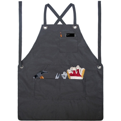 Grembiule in tela nera