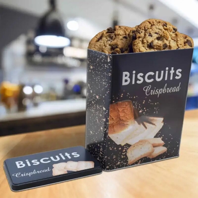 Casa Collection - Scatola in Latta Rettangolare Decorazione Biscotti