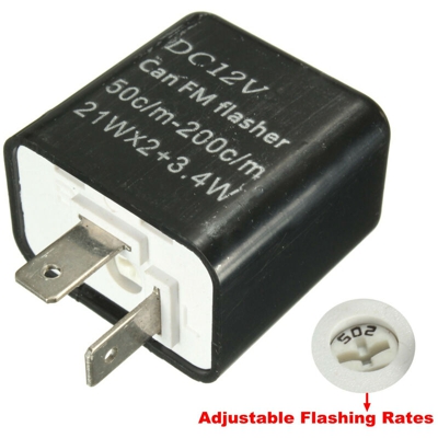 Lampeggiatore a relè con lampeggiatore elettronico a 2 pin 12V Lampade a LED Hyper 12v Flash