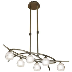 Telescopica Semi Flush Convertibile 6 Luci G9 Eco, Ottone Antico características
