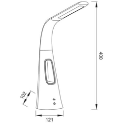 Touch Dimmerabile, Lampada Da Tavolo Regolabile 12w Led 6000k Dimmerabile, 550lm, Bianco, Grigio Con Ventola en oferta