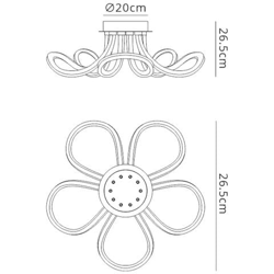 Soffitto, 60w Led, 3000k, 4500lm, Ip20, Cromo características