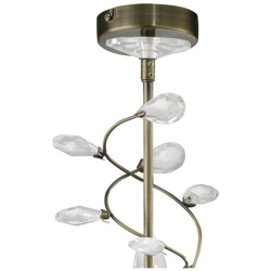 Pendente A Soffitto (paralume Venduto Separatamente) 5 Luci In Ottone Antico, Cristallo características