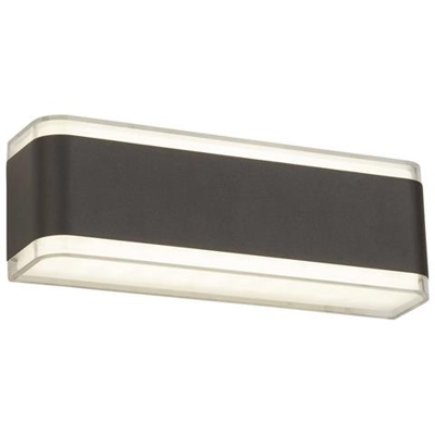 Applique Da Esterno A Led Integrato A 2 Luci Grigio Scuro Ip44