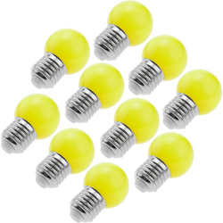 PrimeMatik - Lampadina LED G45 1,5W 230VAC E27 luce giallo 10 pack características