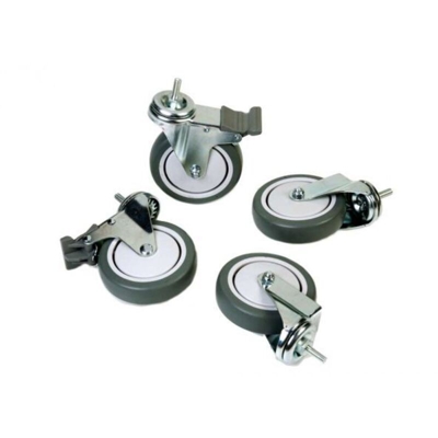 Set Di 4 Ruote In Gomma Diametro 12,5 Cm