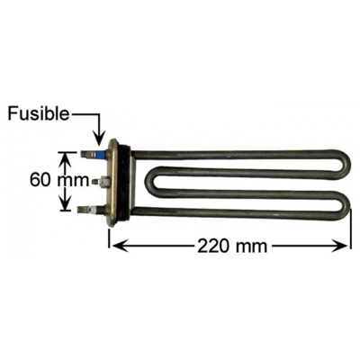 Recamania - Resistenza lavatrice Indesit 2100W 240V