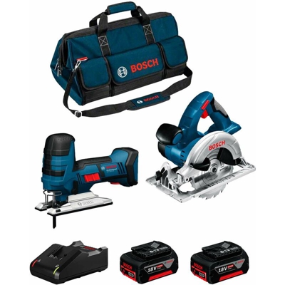 BOSCH Kit 18V BK205BAG (GKS 18 V-LI + GST 18 V-LI S + 2 x 5,0 Ah + GAL18V-40 + Borsa)