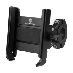 Cyclingbox - Staffa di rinforzo per rialzo porta cellulare in lega di alluminio | manubrio nero - manubrio nero precio