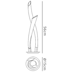 Lampada Da Tavolo A 2 Luci, Led 18w, 3000k, 1350lm, Titanio, Acrilico Satinato precio