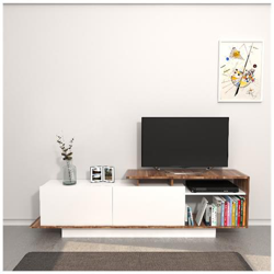 Mobile Porta Tv Martin - Con Ante, Ripiani - Da Salotto - Bianco, Legno In Legno, 180 X 30 X 53,2 Cm precio