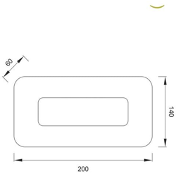 Applique Rettangolare 6w Led 4000k, 540lm, Alluminio, Acrilico precio