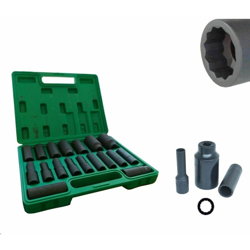 Grecoshop - Bussole/Boccole ad impatto rinforzate poligonali serie 18 pezzi da 1/2' in valigetta características