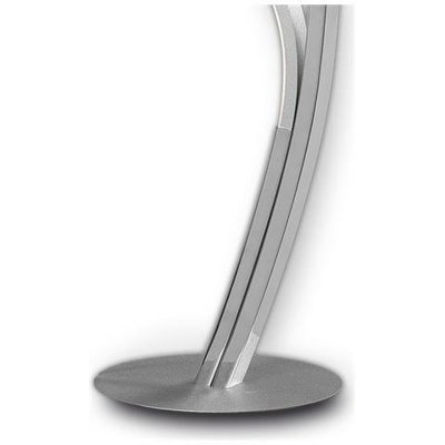 Lampada Da Tavolo 84 Cm, Led 12w, 3000k, 960lm, Cromo Argento, Dimmer Tattile