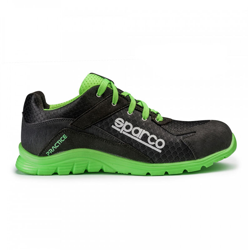 Sparco Teamwork - Sparco Practice S1P Scarpe antinfortunistiche in mesh traspirante, nero verde fluo, taglia 46 precio