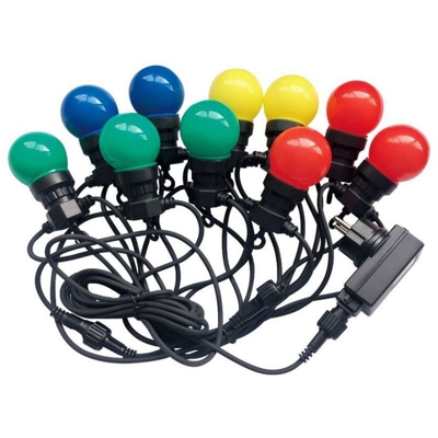 V-TAC VT-71020 catenaria luminosa led rgb lampadine 20pcs 10M raccordabile con ingresso e uscita 2PIN IP44 - sku 7438