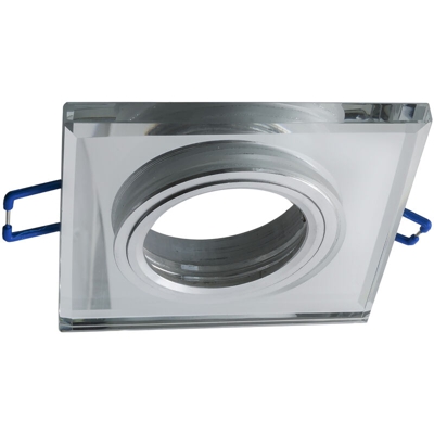 Zeitnet Inc. - Porta faretto quadrato incasso soffitto 60mm vetro specchiato lampade LED GU10