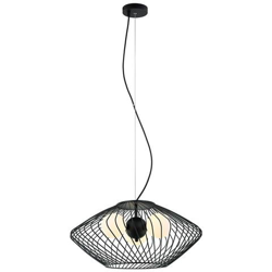 Lampada A Sospensione Moderna Nera A 3 Luci Con Paralume Nero E Bianco, G9 en oferta