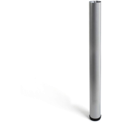 Gamba cilindrica regolabile stile moderno per mobili bassi. Altezza di 71 cm. Realizzata in acciaio con finitura alluminio. Per il bricolage e il características